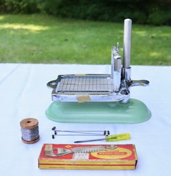 Lot 239 - 1940s Butter Cheese Cutter Slicer Pad Maker - Makes 60 Pads - German New Old Stock In Original Box -