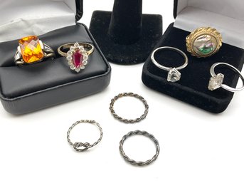 Lot 52- Costume Ring Lot - 1 Sterling Silver - 17 Pieces