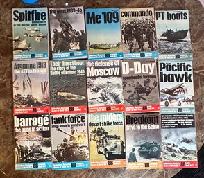 Lot 334CAN - Ballentines Illustrated History Of WWII Battle Book Set Of 1970s Military Paperback Books