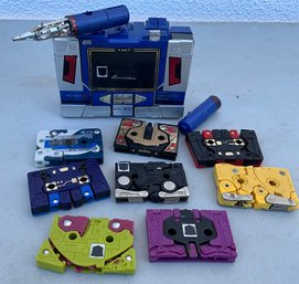 Lot 566- Vintage Transformers Sound Wave With Cassettes G1
