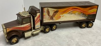 Lot 575- 1980s Golden Eagle Express Truck Tonka Enforcer Train Digger Collection