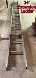 Lot 345- 24 Foot Aluminum Extension Ladder