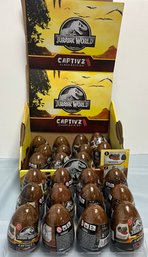 Lot 583- New Jurassic World Captivz Clash Edition Slime Eggs Toys SEALED - Lot Of 24 With Cardboard Case