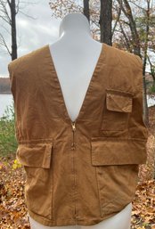 Lot 516 -Vintage Ideal Hunting Vest With Game Pouch Mens Size XL