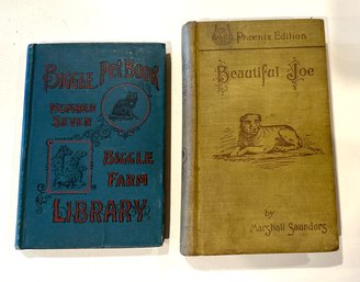Lot 326 - 2 Antique Dog Lovers Books - Biggle Pet (1900) & Beautiful Joe (1893) - Small Hardcover