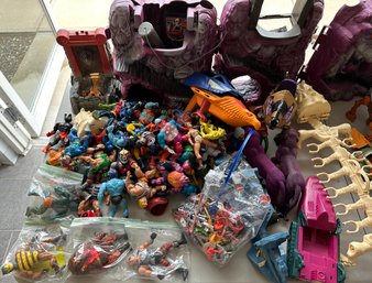 Lot 615 - Giant Masters Of The Universe MOTU  He-man Lot - Buzz-off, Mer Man, Grizzlor, Blade