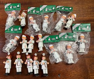 Lot 22- 1984 Wooden Nurse And Doctor Ornaments