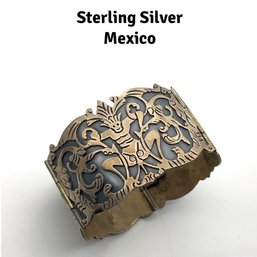 Lot 35MM- Sterling Silver Mexico Cuff Bracelet