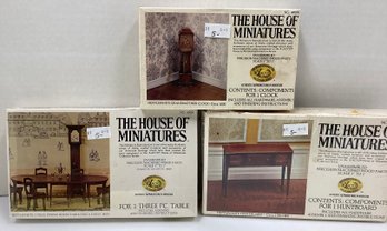 Lot 31RR - NEW Vintage Sealed Lot Of 3 Kits The House Of Miniatures Authentic Reproductions