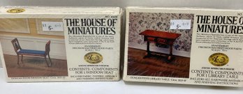 Lot 32RR - NEW Vintage Sealed Duncan Phyfe 2 Kits The House Of Miniatures Authentic Reproductions