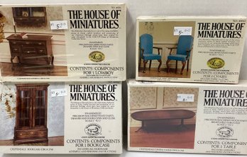 Lot 35RR - NEW Chippendale Furniture Lot Of 4 The House Of Miniatures Authentic Reproductions