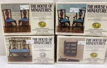 Lot 36RR - NEW The House Of Miniatures Authentic Reproductions Lot Of 4 Chippendale Kits