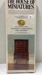 Lot 41RR - NEW The House Of Miniatures Sealed Kit Chippendale Straight Top Highboy