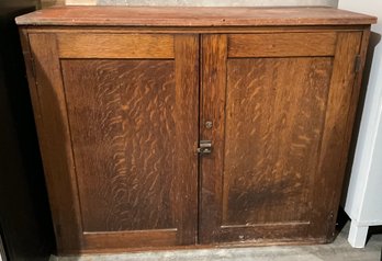 Lot 12- Antique Oak Double Door Cabinet - Farmhouse Furniture