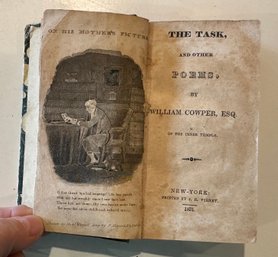 Lot 338 - 1831 - Over 150 Years Old! The Task & Other Poems - William Cowper Of The Inner Temple - Illustrated