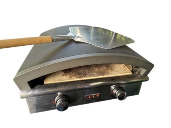 Lot 300 - Nice! Mimiuo Pizza Oven - Stainless Steel Outdoor Propane Grilling Stove - Large Stoneware & Paddle