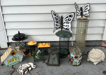 Lot 109G - Birds, Butterflies, Cats Bird Feeders