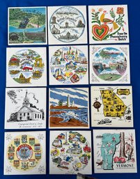 Lot 111G - Vintage Travel Trivets Canada Ohio Vermont Pennsylvania Dutch Country