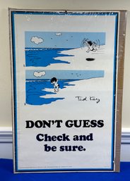 Lot 435SES - 1976 Positive Attitude Litho Poster By Ted Key - No 277 - Summer - Ocean Safety - Made In USA