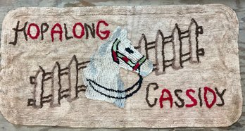 Lot 21- 1930s Hopalong Cassidy & Topper Horse Chenille Scatter Rug