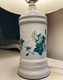 Lot 51- Porcelain Ivy Table Lamp - Vintage!