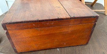 Lot 129G - Vintage Wood Storage Box - Homemade