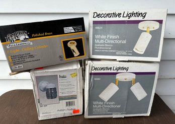 Lot 160G - Decorative Lighting - White Finish - Multi Directional - New In Box Mixed Lot Ceiling Wall Fixtures