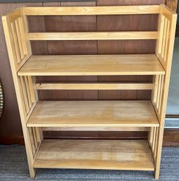 Lot 65- Small Hard Wood Book Shelf