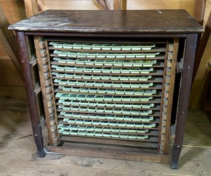 Lot 167G2 - WOW! Fabulous Find! Letterpress Lead Type In Wood Case