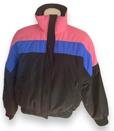 Lot  718NM - American Eagle Color Block Puffer Parka Jacket Size Small 41-1813- Unisex
