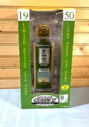 Lot 49- 2002 New John Deere Die Cast Metal Gas Pump Coin Bank - Nice Gift! Limited Edition