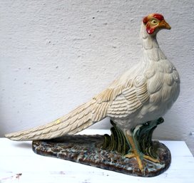 Lot 300 - High Quality Heavy Large 19 Inches Pheasant Bird Ceramic Porcelain Decor