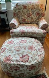 Lot 15:  Ethan Allen Chair With Footrest - Excellent Condition - Very Comfy