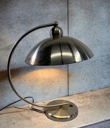 Lot 305 - MCM - Mid Century Modern Silver Nickel Table Lamp - Minimalist