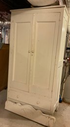 Lot 24: Vintage White Armoire Closet - Contents NOT Included - AS IS Condition