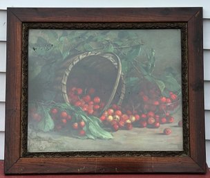 Lot 524H - Adelaide Palmer Vintage Framed Print - Vintage Wood Frame