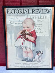 Lot 370 - Baby & Dog Pictorial Review - Antique Womens Magazine Cover Ad October 1918