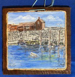 Lot 546B - Original Art -motif #1  Rockport, MA - Vintage Art On Board -