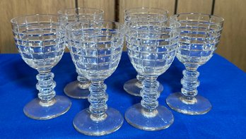 Lot 547B - Rock Sharpe Art Deco Glasses Water Wine Glasses