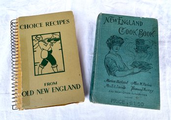 Lot 394 - Cool Find! Early 1900s And 1937 - 2 Vintage New England Cookbooks -