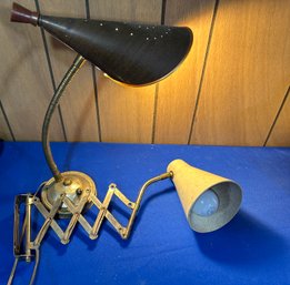 Lot 600AB - Mid Century Desk Lamp And Wall Lamp Lot Of 2