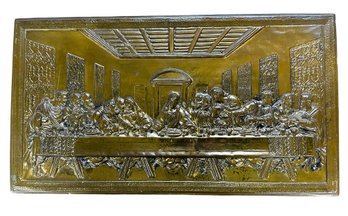 Lot 432 - The Last Supper Repousse Brass Wall Hanging Embossed Elpec Made In England