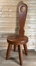 Lot 670- Handy Kitchen Solid Wood Stool With Handle