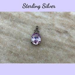 Lot 11- Sterling Silver Beautiful Purple Pendant