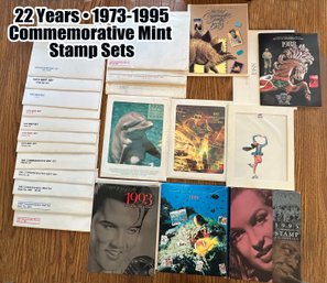 Lot 522BB - 22 Years Of 1973-1995 Vintage New US Postal Service Commemorative Stamp Sets