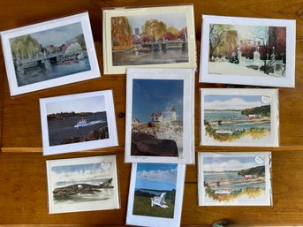 Lot 373 - 9 Boston And Ocean Nautical Lot Of Louise Anderson Painted Reproduction Greeting Cards - Ryers -