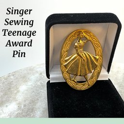 Lot 17- Singer Teenage Dress Making Contest Qualifier's Award - Brooch Pin