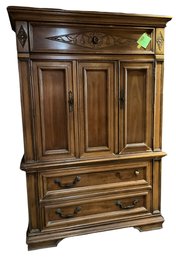 Lot 30- Vintage Solid Wood- Heavy- Armoire Closet Cabinet