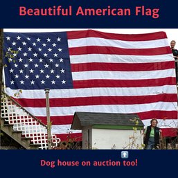 Lot 458- God Bless America! EPIC 18 X 12 FEET American Flag - Never Flown - Made In USA