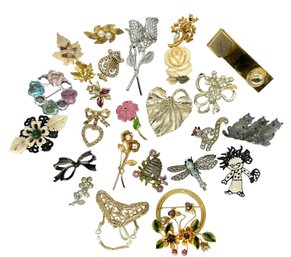 Lot 340- Nice Lot Of Costume Brooches/pins